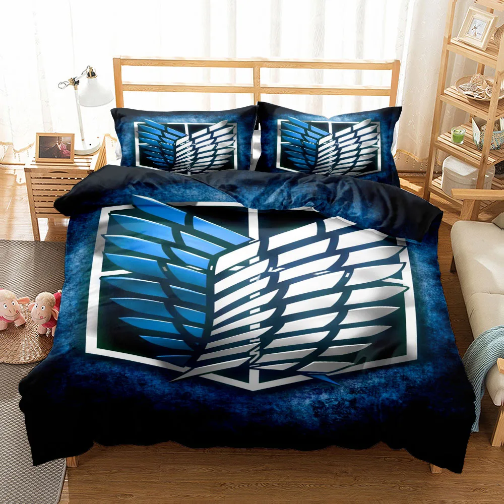 2023 New Titan Attack  Duvet Cover Set King Queen Double Full Twin Single Size Bed Linen Set 5