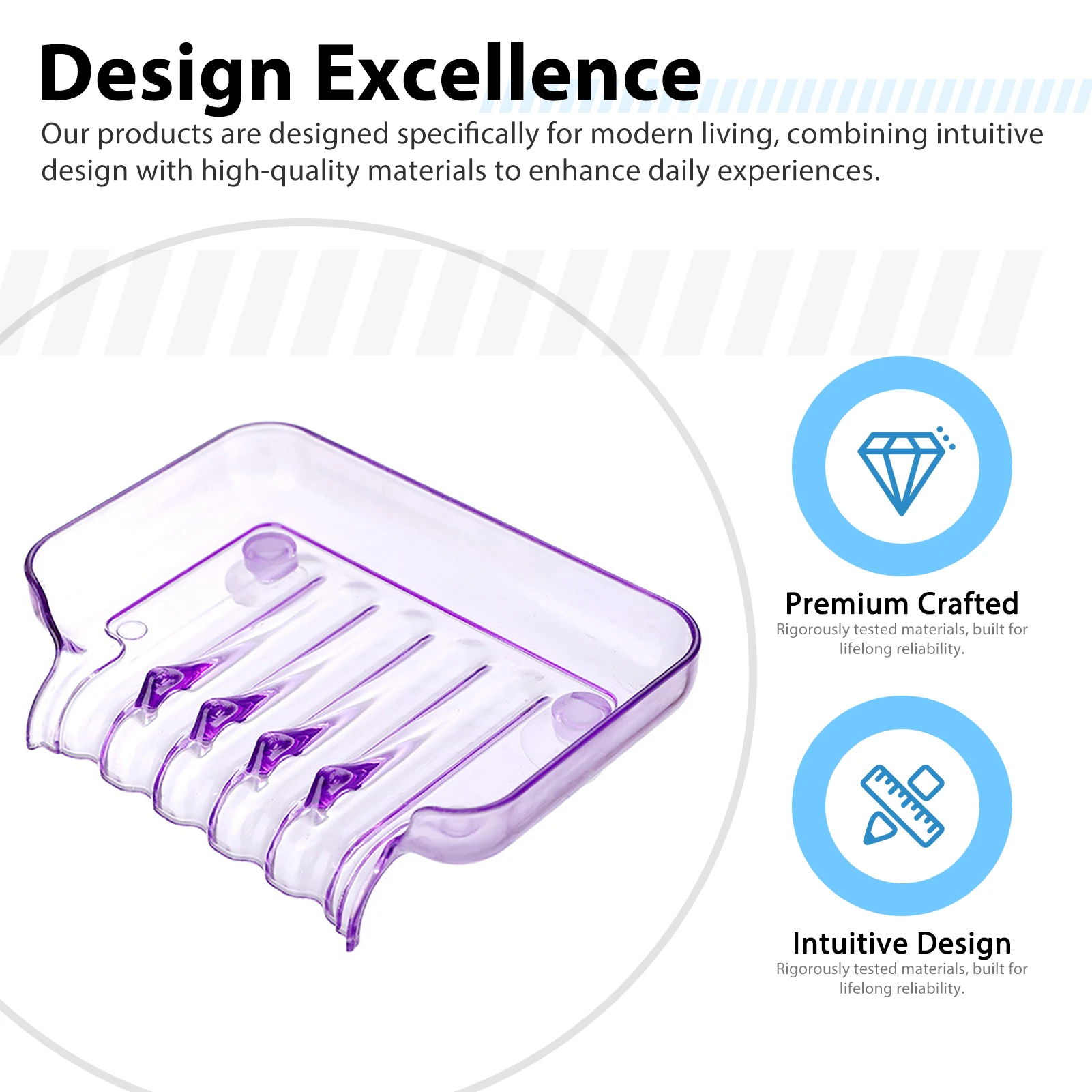 Portable Self Draining Soap Dish Bathroom Accessories Waterfall Soap Holder with Suction Cup Kitchen Draining Soap Storage Rack