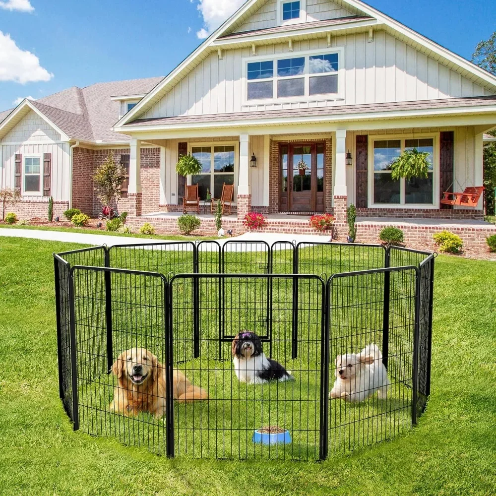 

Fence, Dog Pen, 2 Panels Inch Height Pet Playpen for Puppy/Cat/Rabbit/Small Animals Heavy Duty, Fence