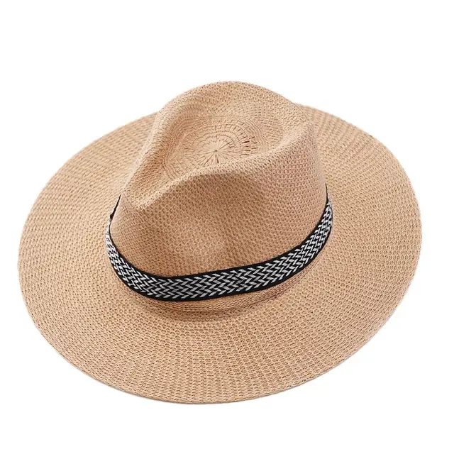 Cappello Panama In Paglia Da Donna Tesa Larga | Pieghevole, UPF 50+, Con Cordino, Per Spiaggia E Viaggi, Naturale