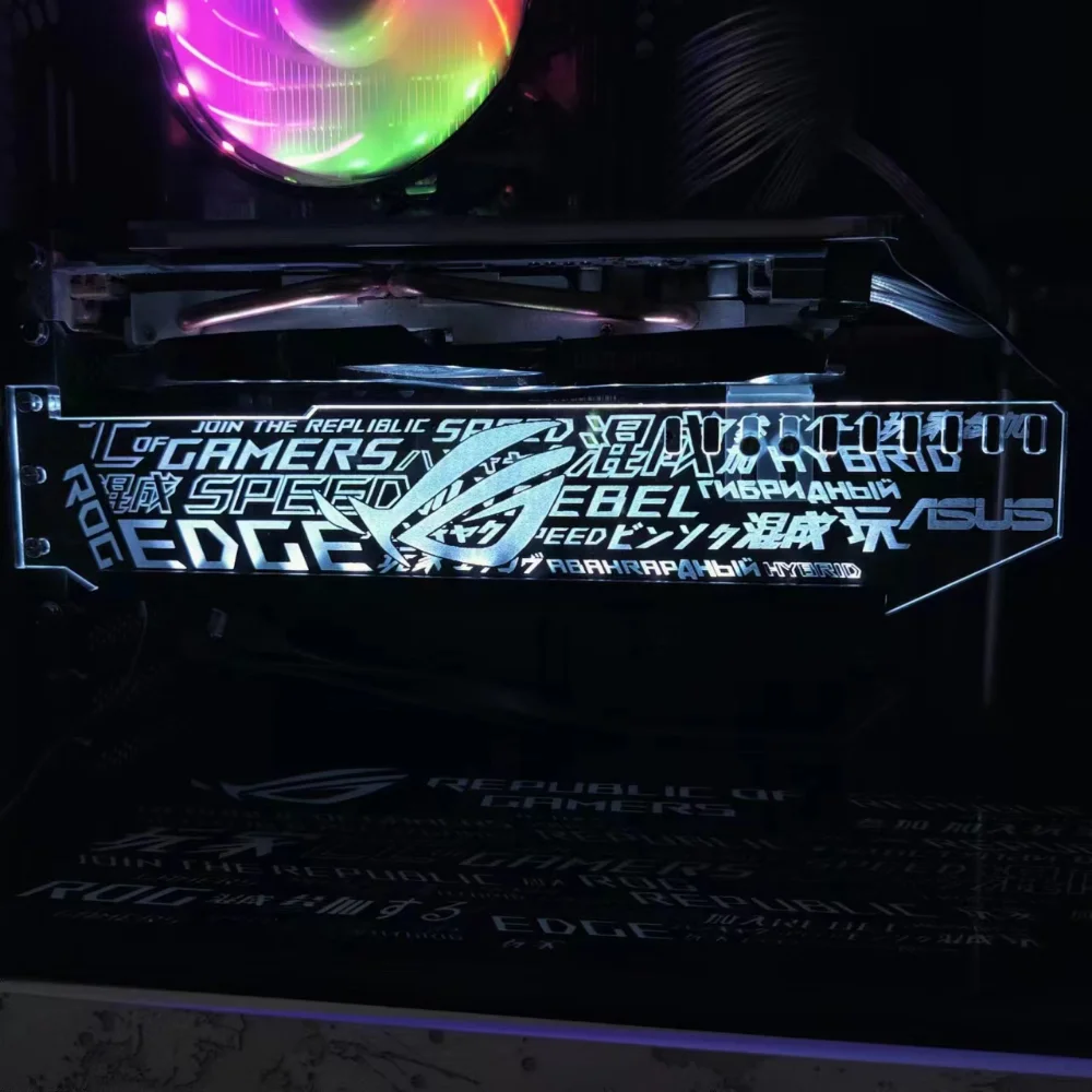 Customize RGB GPU Bracket Horizontal VGA Holder Customizable Video Card Support AURA 12V4PIN MOD Water Cooler 5V3Pin gpu holder bracket