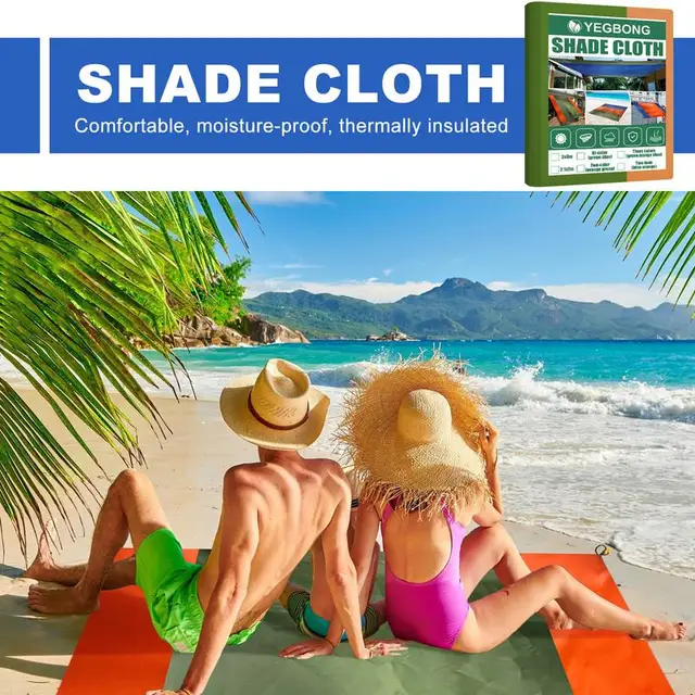 Piknik Szőnyeg Napfényes Vízálló Lombkorona Kültéri Családi Szőnyegek 4 Tétes Homokos Zseb Takaróval Az Utazási Kempinghez - Image 5