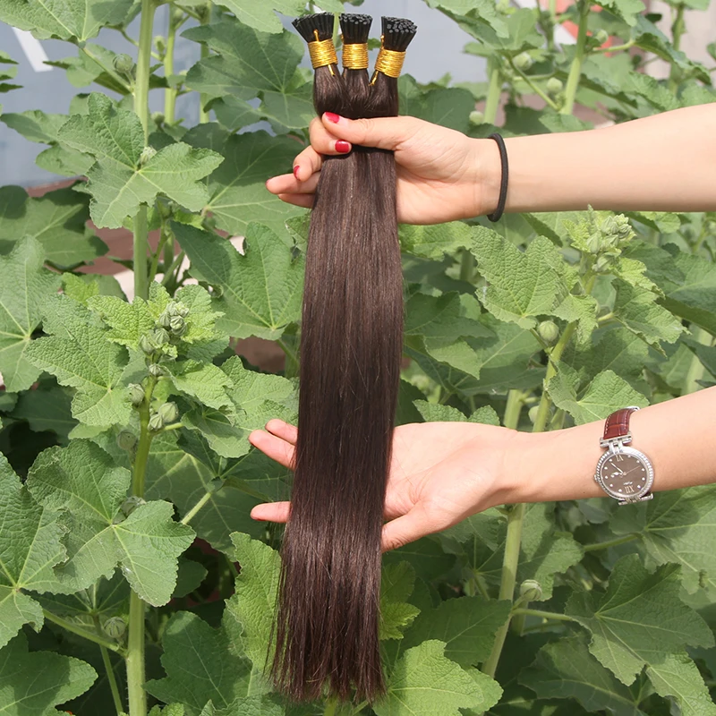 I Tip Keratin Pre bonded Hair Extensions Real Remy Russian Human Hair On The Capsule Fusion 0.1g/s 16-22 inch 50g/pack