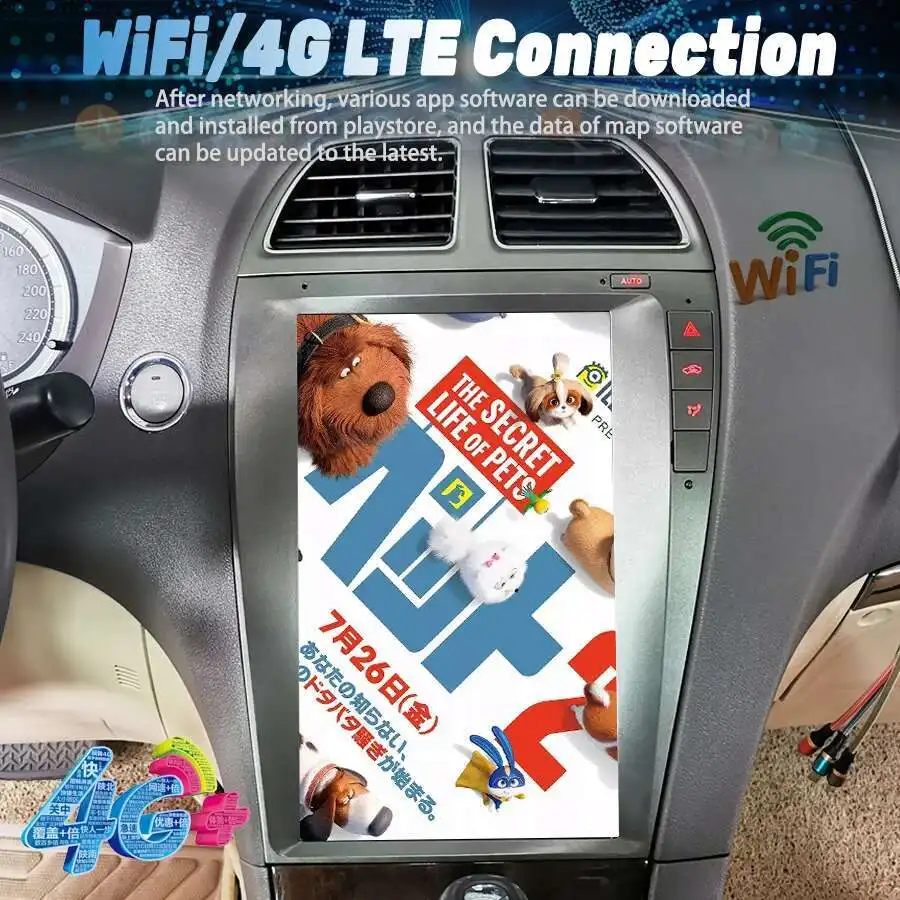 Radio de coche 2Din con pantalla Android de 12.8 pulgadas y Carplay para Lexus ES350 ES ES240 ES300 2006-2012, estéreo, GPS, reproductor multimedia de video. 3