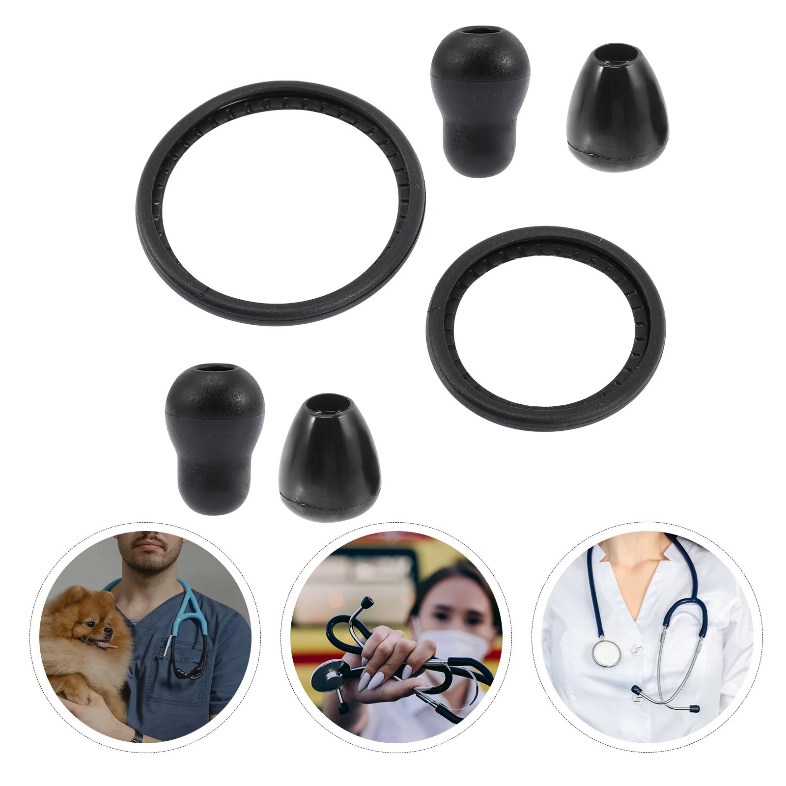 Supple Earbuds Stethoscope Diaphragm Replacement Parts Adult Pediatric Covers Accessories Bell Cover Stethoscope Health Care