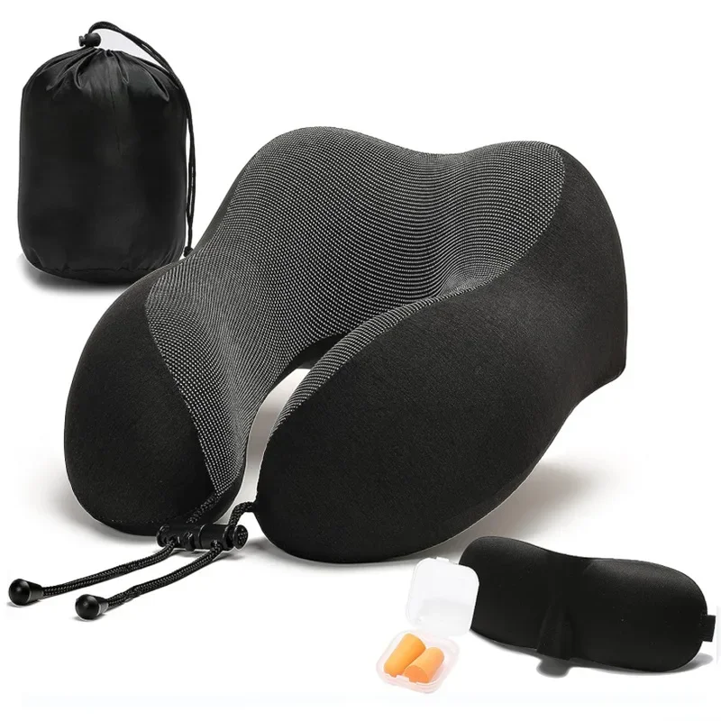 

Memory Foam Travel Pillow, Airplane Pillow, Magnetic Cloth Cervical Spine U-shaped Pillow, Car Office Lunch Break Neck Pillow