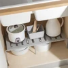 Retractable Kitchen Shelf Layered Shoe Rack Space Saving Shelf Telescopic Storage Rack Household Kitchen Cabinet Organizer Rack 4