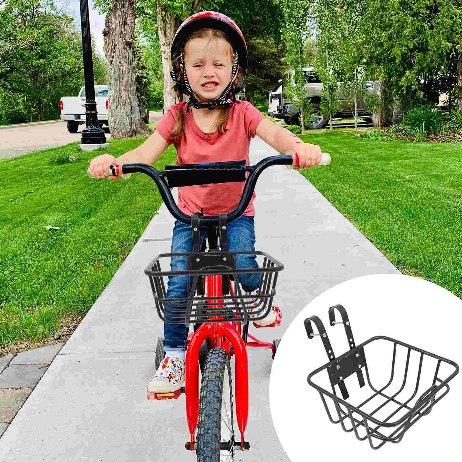 

Bicycle Cycling Storage Black Baskets Accessories Metal Bike Front Storage Storage Black Baskets Accessories Bike Handlebar