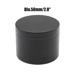 Premium Zinc Alloy Herb Grinder - 4-Layer Metal Spice Crusher & DIY Smoking Accessory (50mm Black)