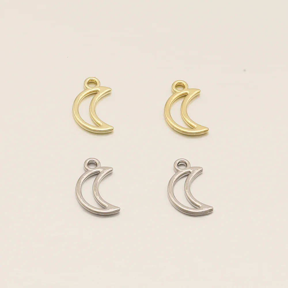 Cordial Design 9*19MM 100Pcs Jewelry Earring Charms/Jewelry Findings & Components/DIY Hand Made/Moon Shape/Zinc Alloy Pendant - cordial