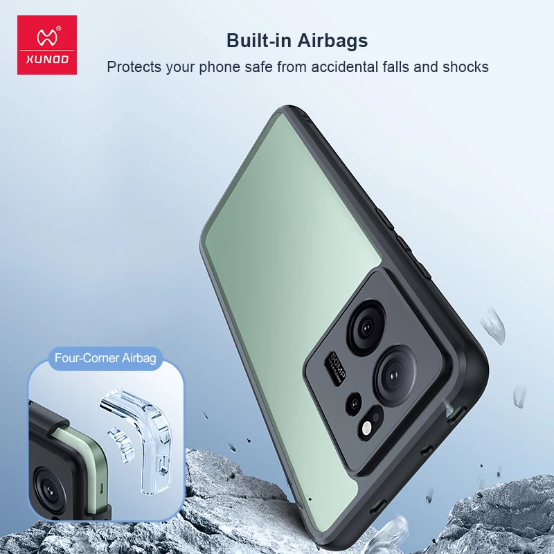 Xundd For Xiaomi 14 Pro 14 Magnetic Holder Case,Aribags Shockproof Shell,Camera Protction PC+TPU Back Transparent Phone Cover