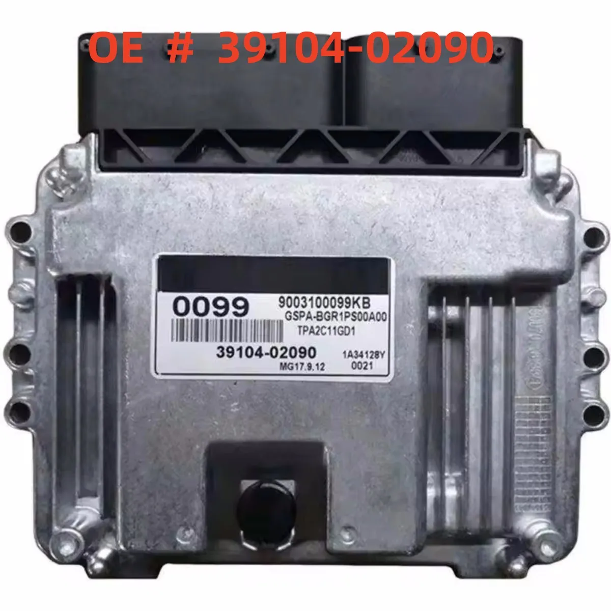 High quality 39104-02090 3910402090 Car Engine Computer Board ECU Electronic Control Unit 0099 MG17.9.12 For Hyundai