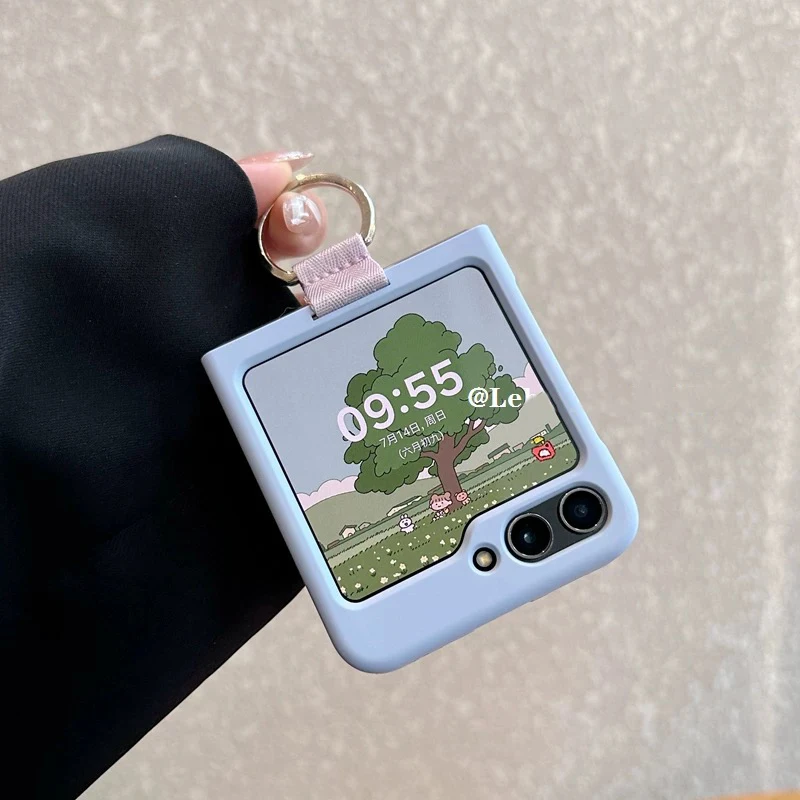 Drawstring Ring Holder Candy Colors Phone Case - Slim Bumper Cover