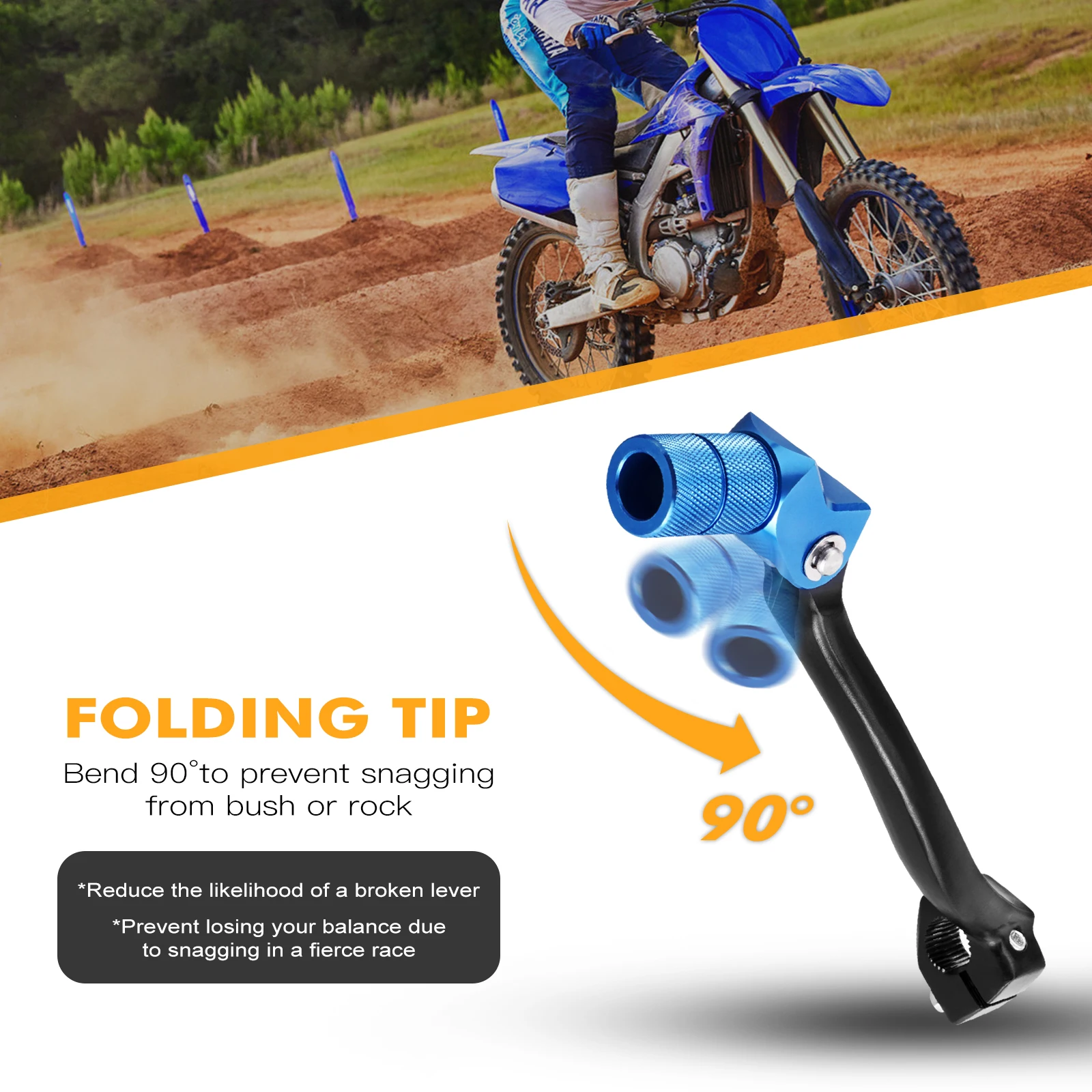 NICECNC Für Yamaha WR250F 2020–2023, geschmiedeter Bremspedalhebel und Schalthebel, YZ250F 2014–2023, YZ250FX 2016–2023 – Detail 3