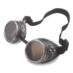 Steampunk Vintage Retro Gothic Sunglasses (Silver)