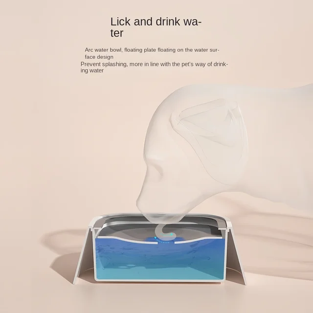Dog Drinking Water Bowl Floating Non-Wetting Mouth Cat Bowl Without Spill Drinking Water Dispenser Plastic Anti-Over Dog Bowl 5