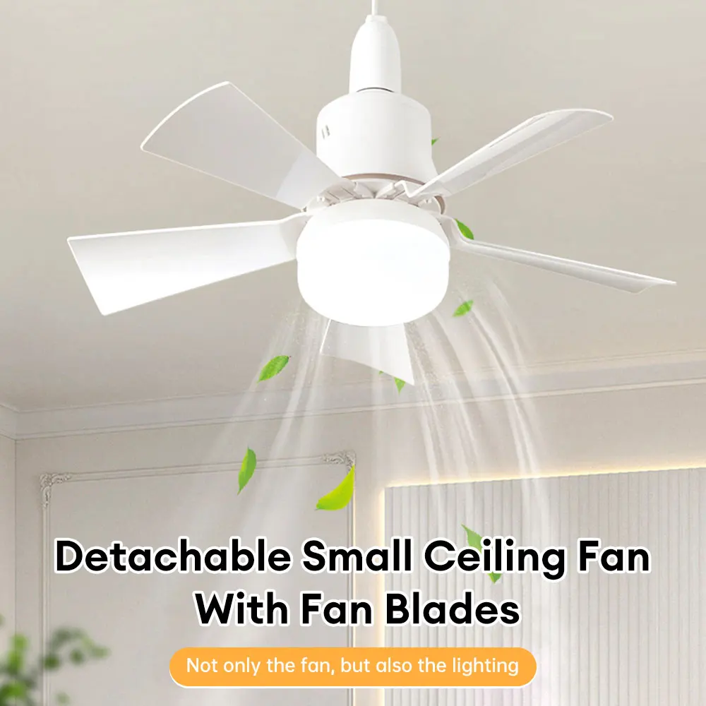 LED Ceiling Fan Lamp E27 Base Wireless Remote Control 3-Mode Dimmable Timing for Bedroom Living Room Kitchen Balcony ceiling fan led ceiling fan lights led fan light