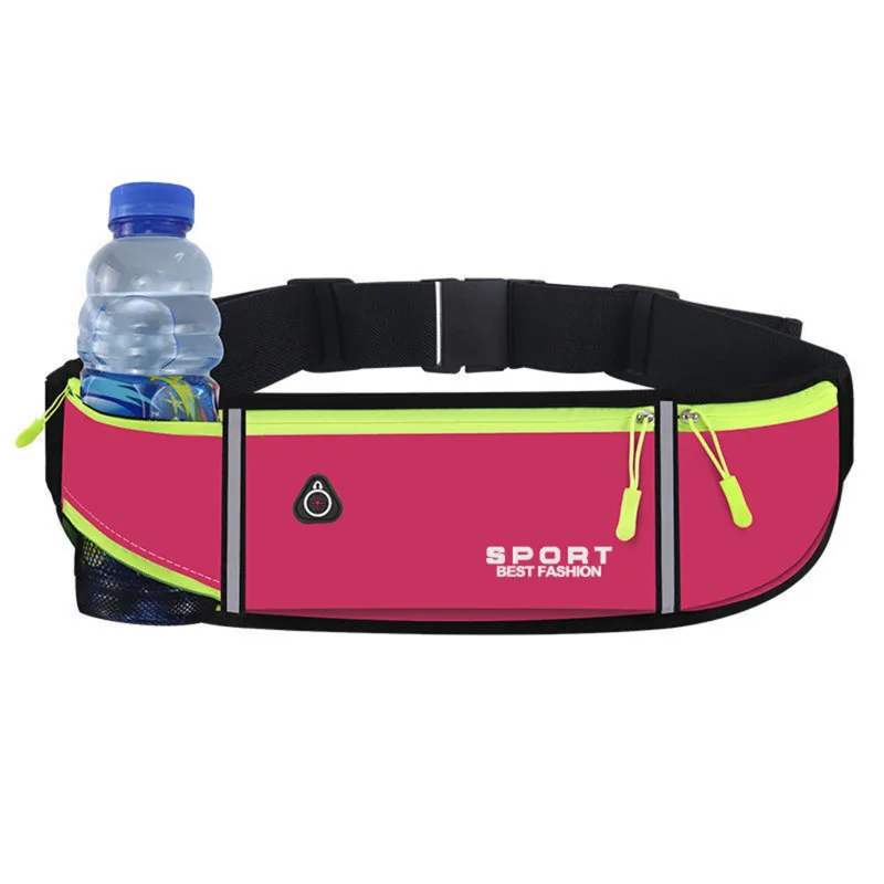 Unisex Sports Water Bottle Hip Waist Pack Waterproof Running Climbing Money Waist Bag Mobile Phone Bag Motorcycle Fanny Pack