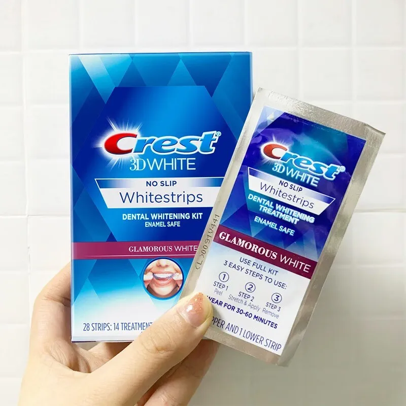 Teeth Whitening Strips Crest 3D Glamorous Whitestrips Professional Effects 30 Minutes White Teeth no Pain Oral Hygiene Care