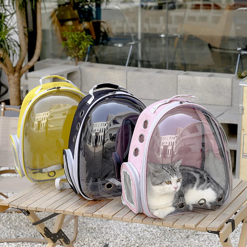 Cat Pet Carriers Dog pet backpacks portable transparent space capsules Soft Side Backpack Travel Bags Outgoing cat supplies 2
