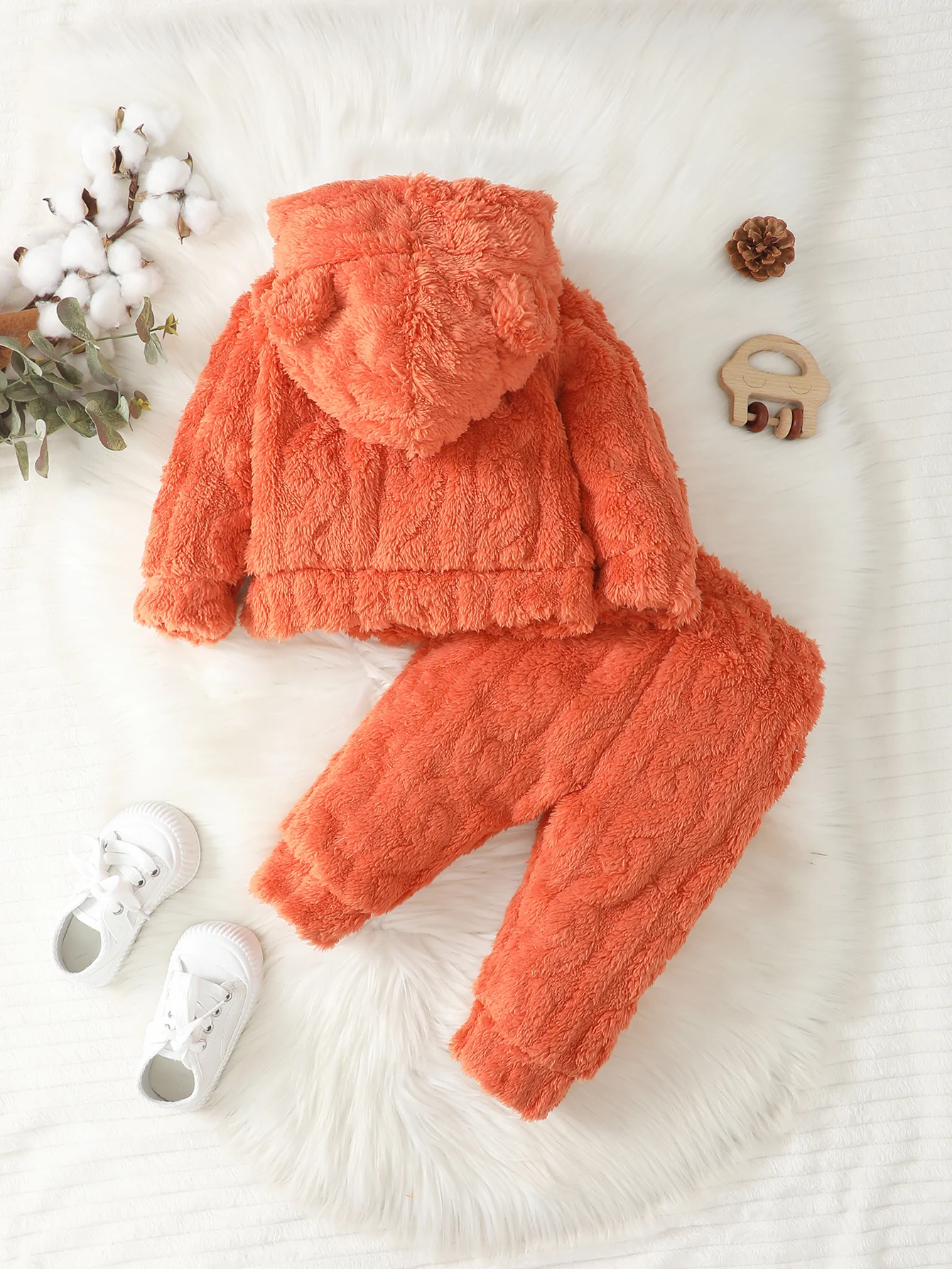 Baby Bear Ear Hoodie & Pants Set 2