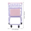Wheelbarrow Mini Shopping Cart Trolley Handcart Household Utility Model Metal Lavender Child 6