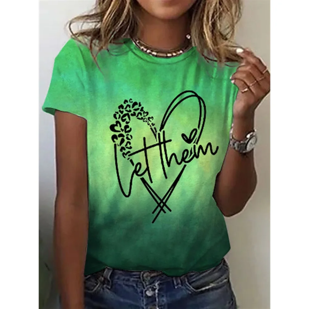 

Women's T-Shirt Summer Fashion Short Sleeved Casual Top Loose Breathable Micro Elastic Round Neck T-Shirt Women's Clothing Tee