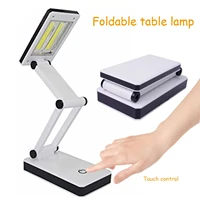 LED Desk Lamp Touch Dimmable USB/Battery Control Foldable Table Bedside Reading COB Night Light 1