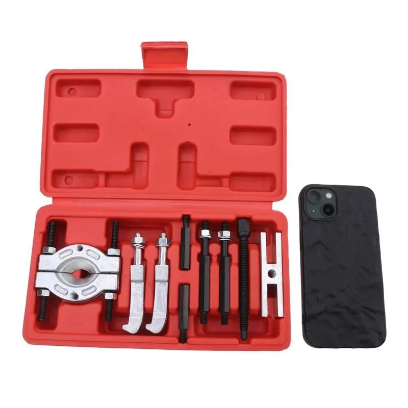 Car Repair Tool 9pcs Portable Bearing Splitter Separator Puller Kit High Strength Metal Removal Set With Box