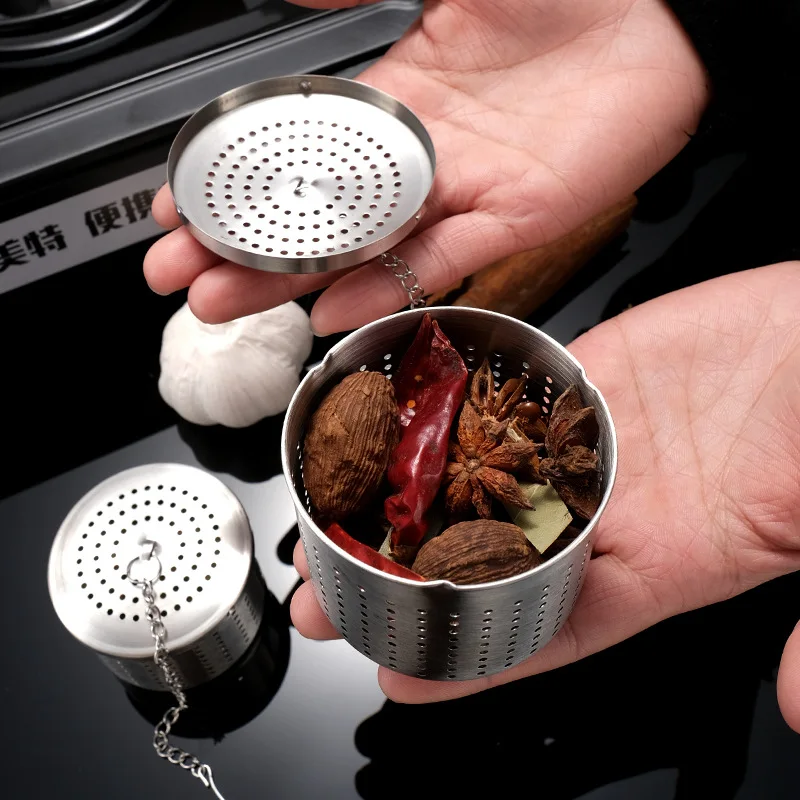 2 Sizes Fine Mesh Stainless Steel Tea Leaves Infuser Herbal Spice Strainer Seasoning Ball Filter Kitchen Teaware Accessories