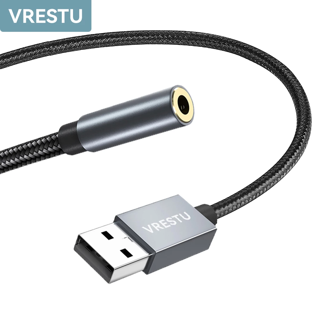 USBto35mmExternalSoundCardEarphoneHeadphone35mmtoUSB