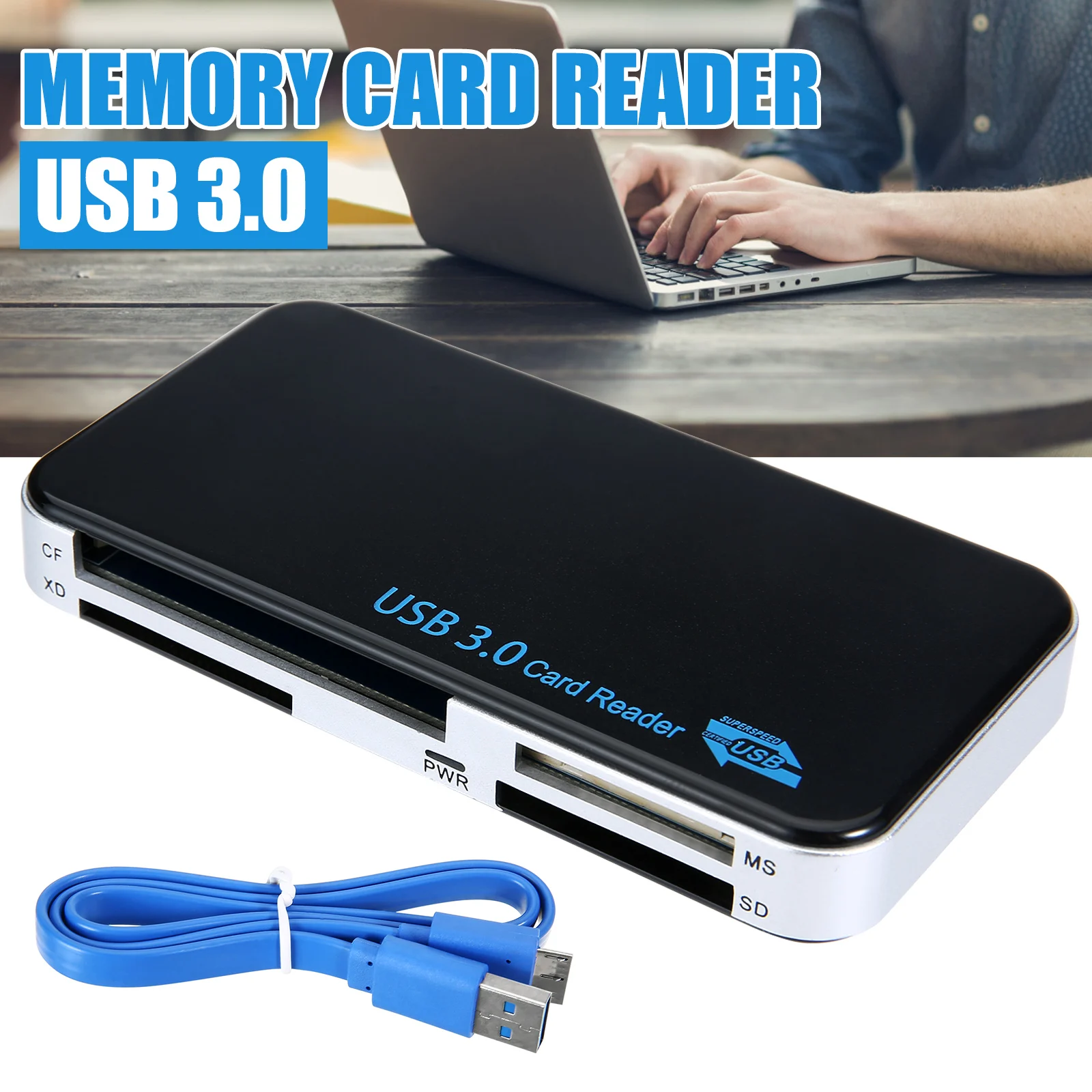 

USB 3.0 Memory Card Reader 5Gbps Adapter Fit for TF/CF/SD/Micro SD/XD/M2/MS Card 100% Brand New with High Quality handy compact