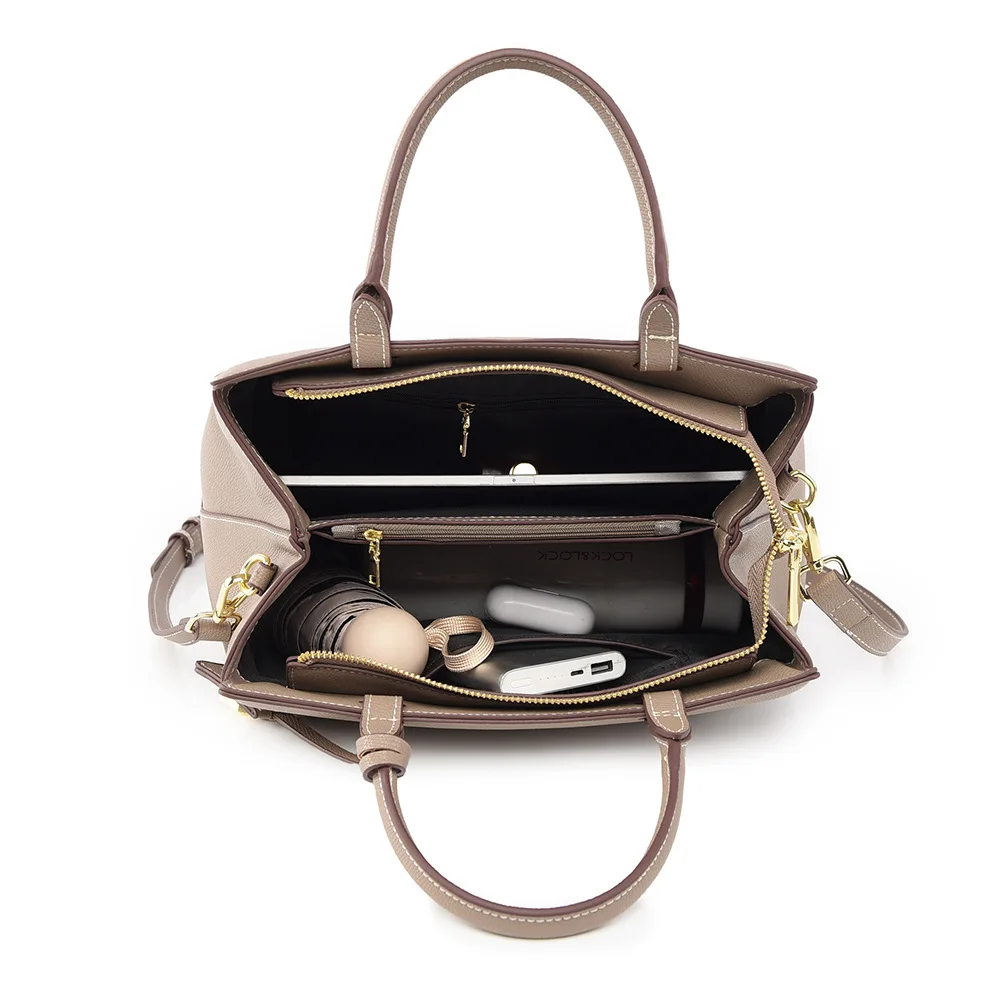 2025 New Fashionable High-end Feel Leather Women's Crossbody Bag Large Capacity Top-handle Bag For Women Handbag