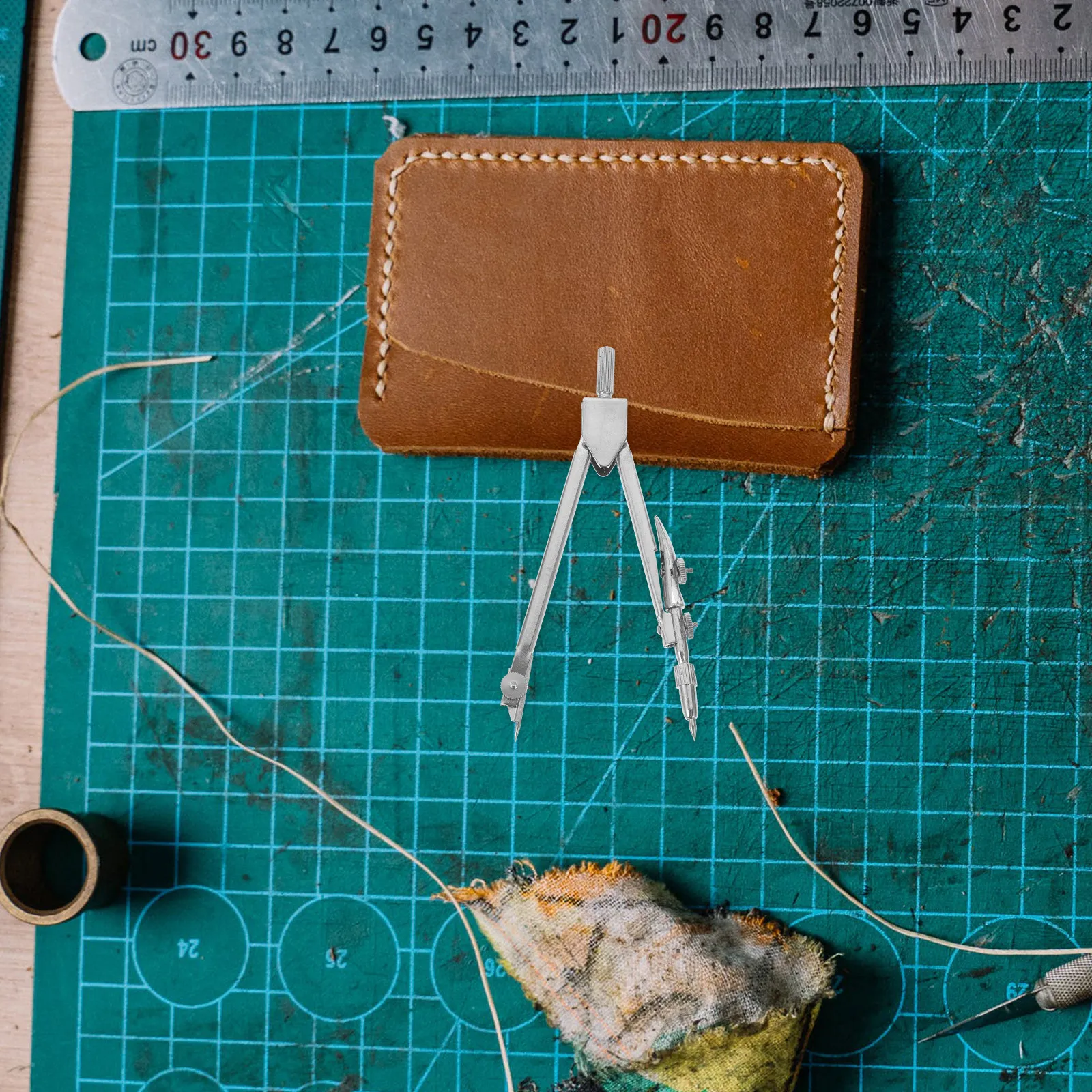 2개입 활형 나침반 - 종이 및 직물용 기능 표시 게이지 스크라이빙 도구