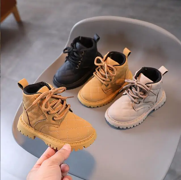 

Girls Ankle Boots Zipper Solid Color Korean Style Children Fashion Boots 2023 Kids Shoes Non-slip Classic Elegant Snow Boots