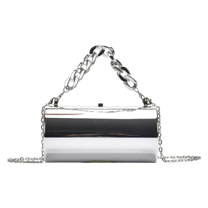 Shoulder Bag New Cylindrical Chain Crossbody Handbags For Women Casual High-Quality Versatile Luxury Multicolored Messenger Y2k