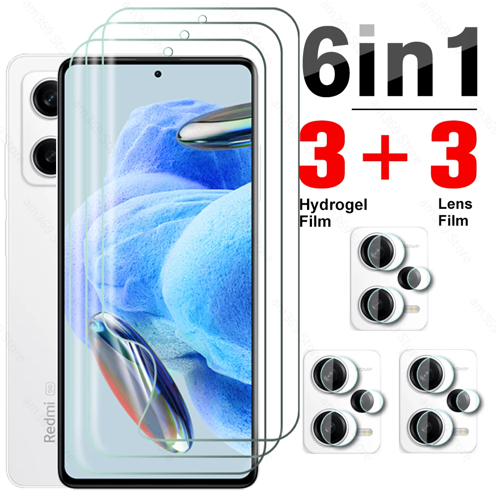 6 To3 Pellicola Protettiva Morbida Idrogel Per Xiaomi Redmi Note 12 Pro Plus 5G Note12 Pro + 12Pro Note12Pro Protezione Dello Schermo Dell'Obiettivo D