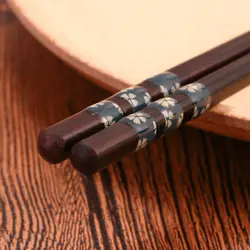 Handcrafted Durable Natural Wooden Japanese Sushi Dinnerware Chopsticks (E)