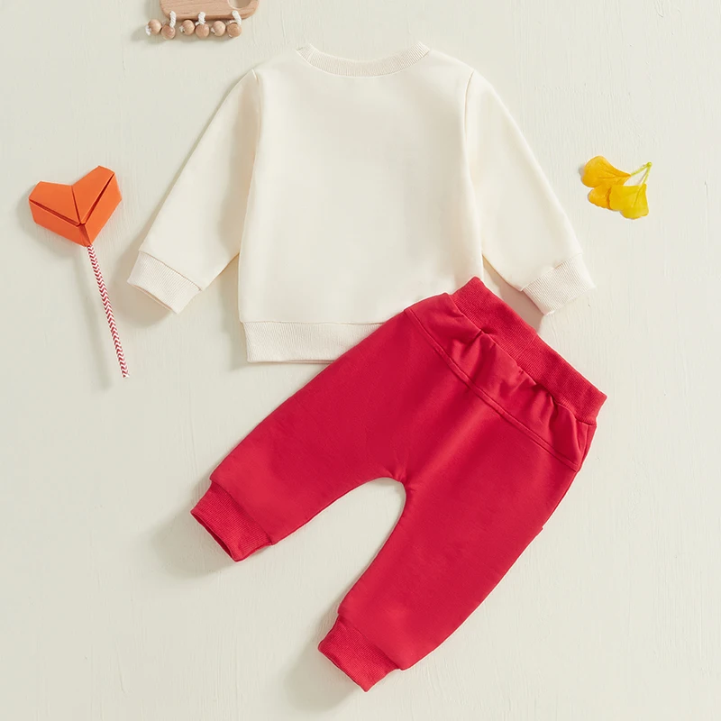 Baby Boys Valentine’s Sweatshirt Set 3