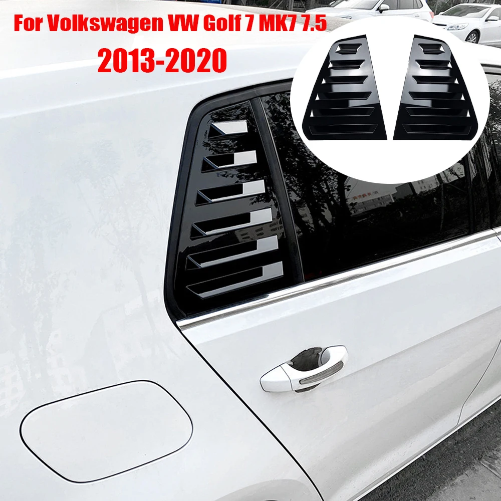 

Car Rear Window Shutter Cover Trim Window Louver Side Vent For VW Golf 7 MK7 7.5 GTI GTD R R-Line 2013-2020 Auto Decoration