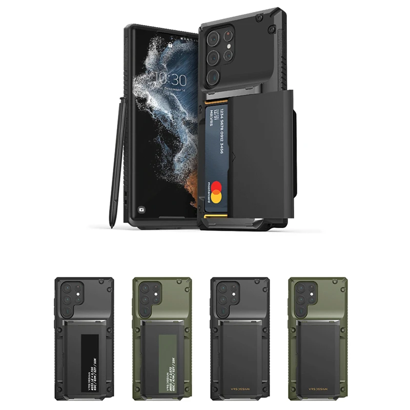 

for VR-S For Samsung Galaxy S22 Ultra Case With Card Slot Case