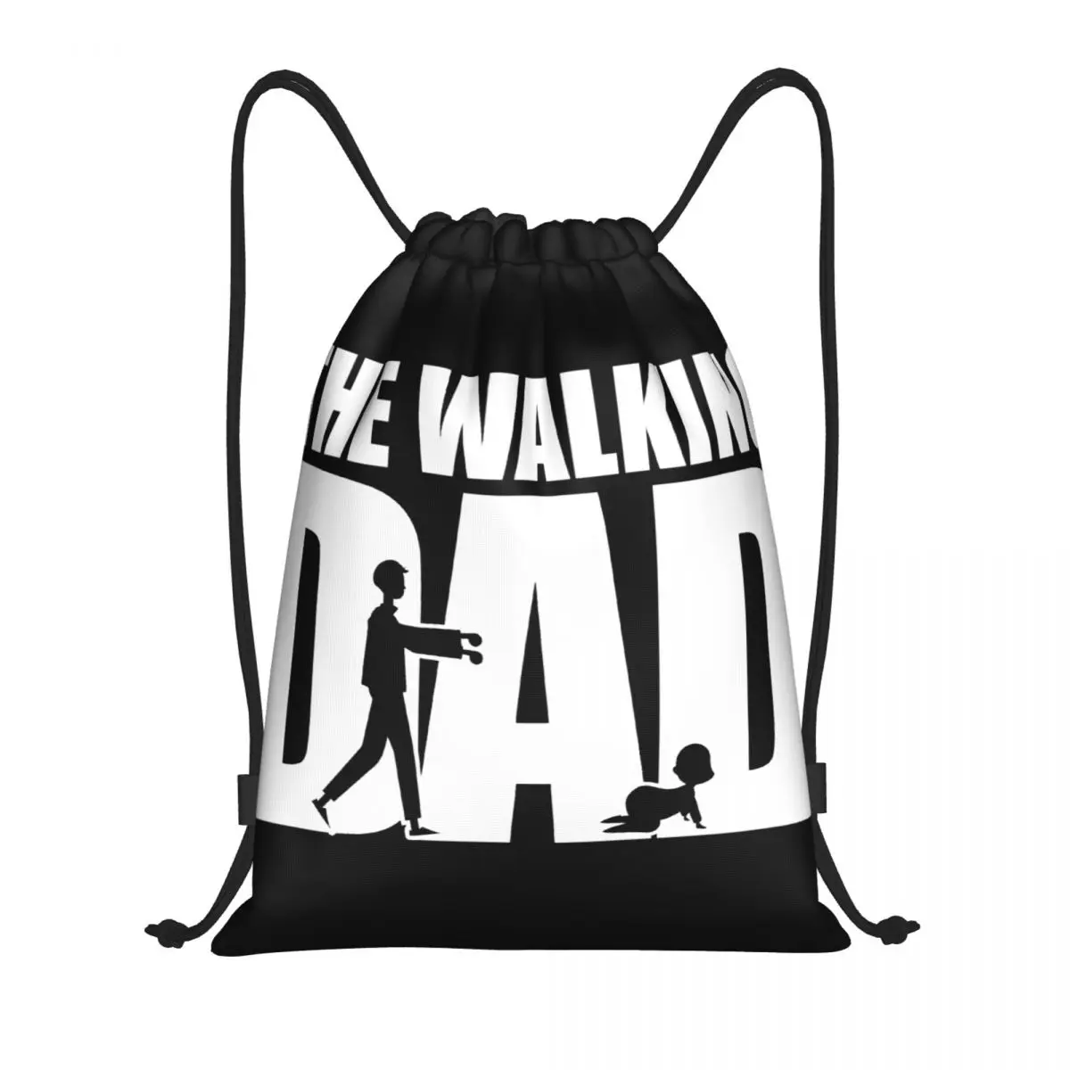 

The Walking Dad Fathers Day Gift Multi-function Portable Drawstring Bags Sports Bag Book Bag For Travelling