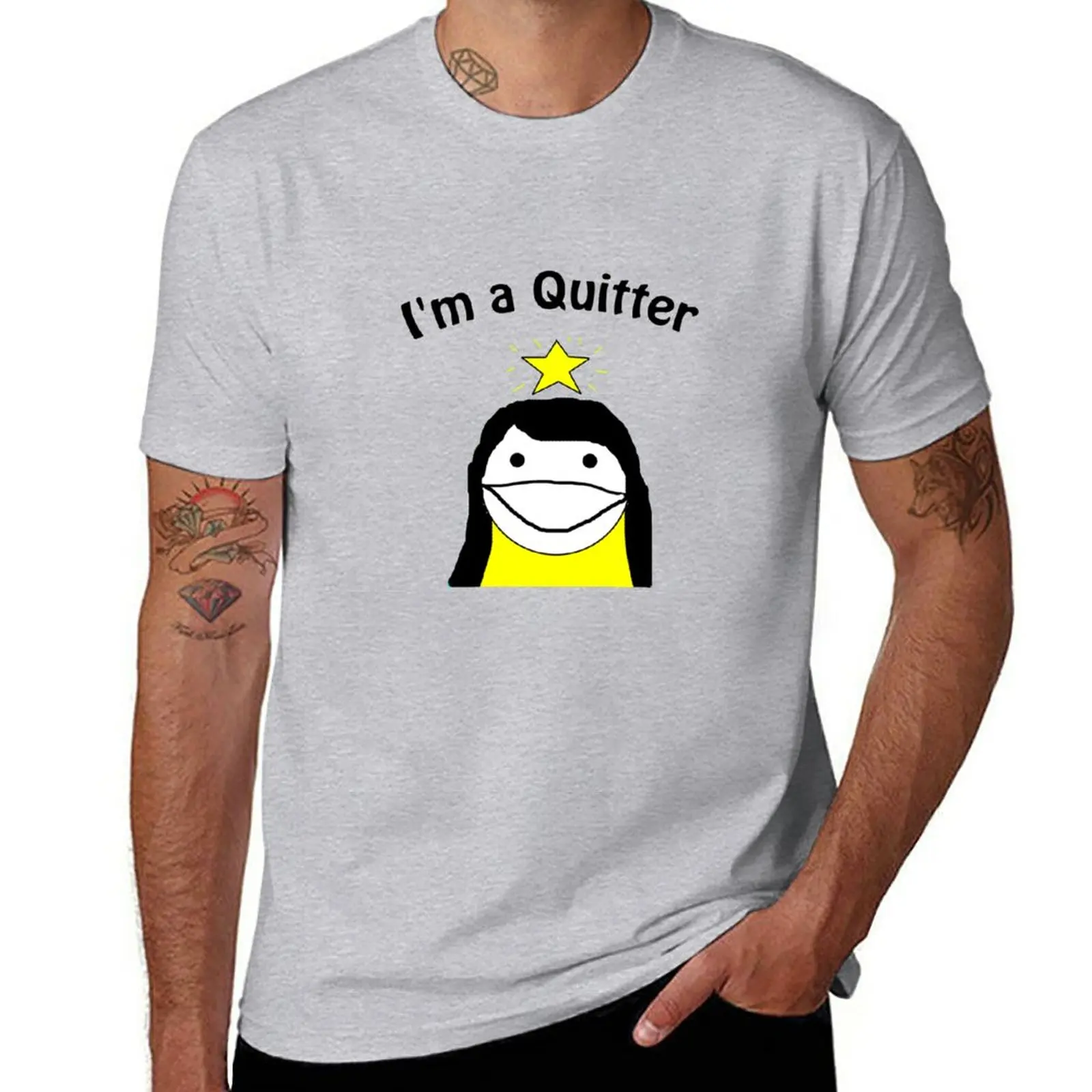 

New I'm a quitter! T-Shirt sports fan t-shirts man clothes men t shirts