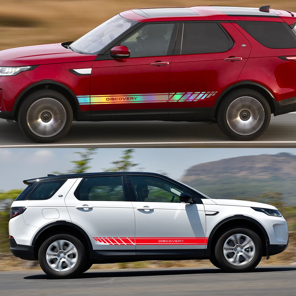 2pcs Car Door Side Stickers, Sport Strips Styling Vinyl Decals, Auto Exterior Accessories