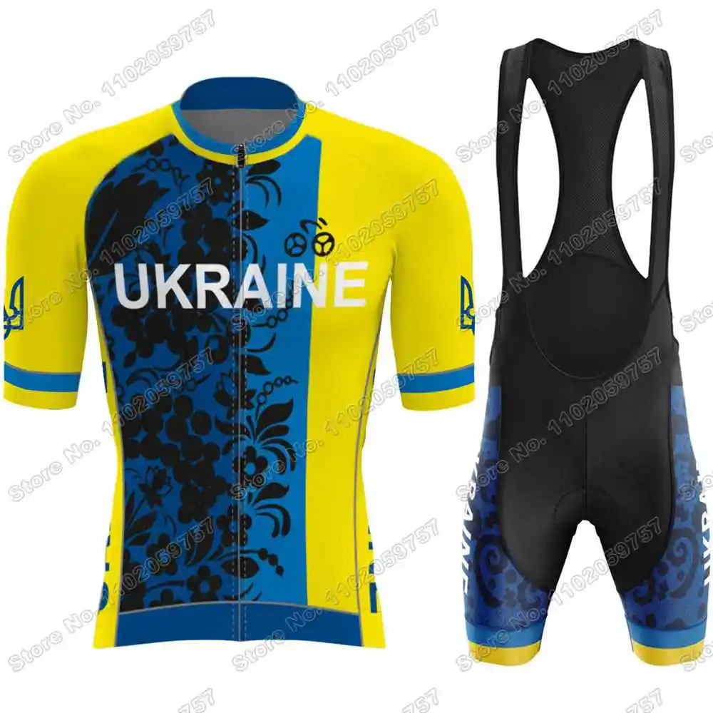 Ukraine National Team cycling jersey cycling shirt cycling suit cycling jersey set Cycling Jersey Set Summer Cycling Clothing Men Road Bike Shirts Suit Bicycle Bib Shorts MTB Maillot