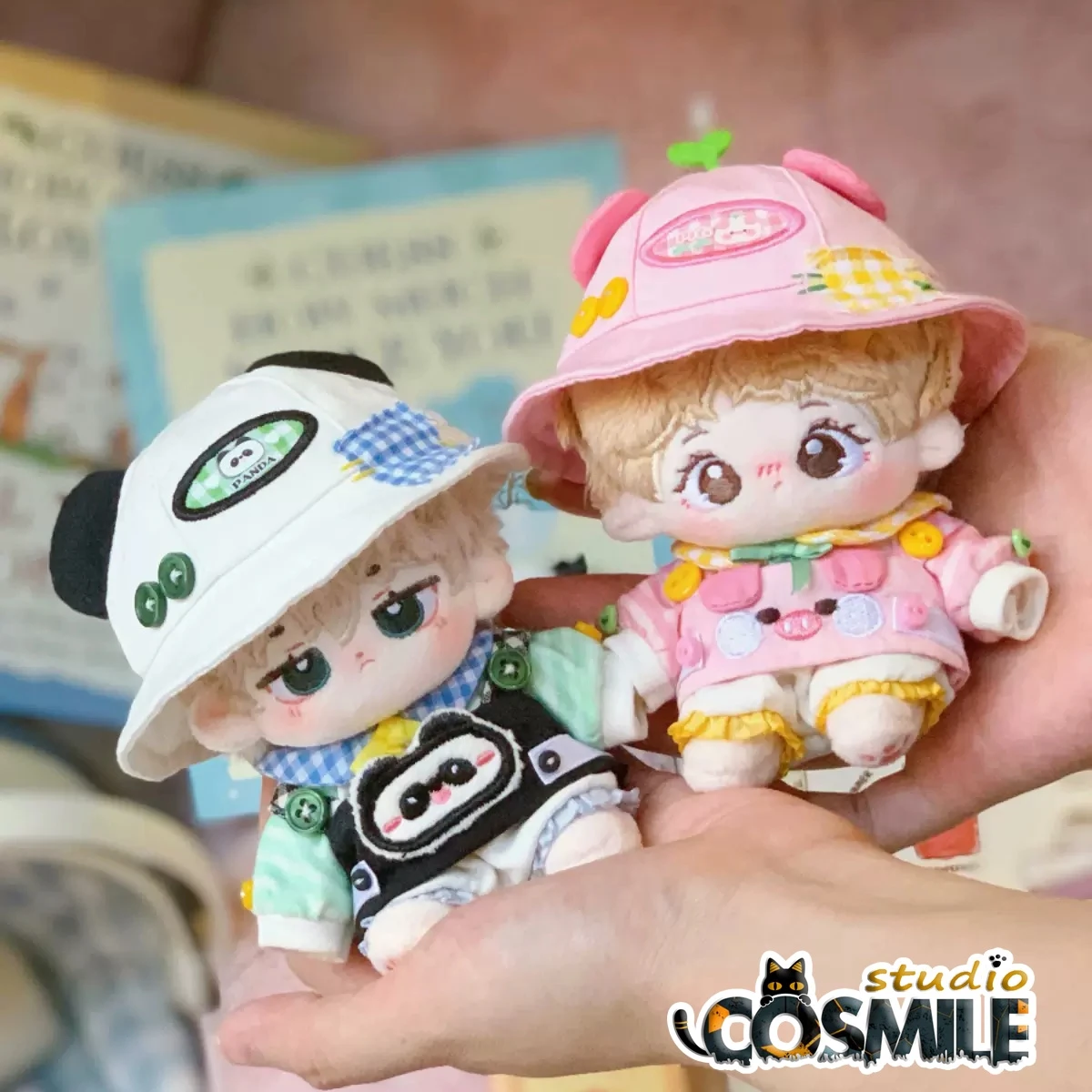

Плюшевая плюшевая кукла CP Plushie, милая шляпа свинка, свинка, панда, 10 см, одежда куклы, аксессуары для диджея