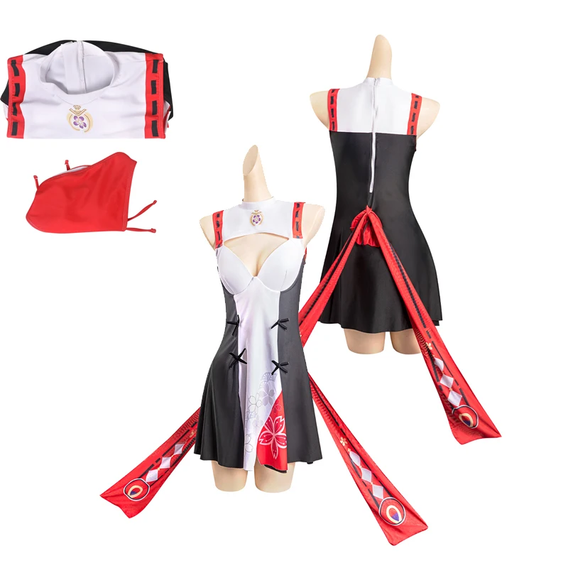 

Anime Game Genshin Impact Yae Miko Cosplay Costume For Girls Swimsuit Dress Halloween Carnival Party Women Role Disguise Suit