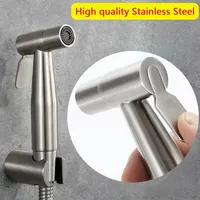 4pc/Set Portable Bidet Toilet Sprayer Bidet Shower Faucet Stainless Steel Woman Cleaning Head Anal Tap Wash Bathroom Accessories 2