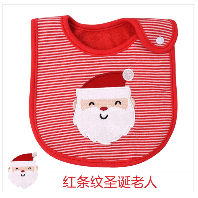 

3 Layers Soft Baby Bib Saliva Towel Baby Girls Cotton Bibs Christmas New Year Little Boys Waterproof Infant Burp Cloths
