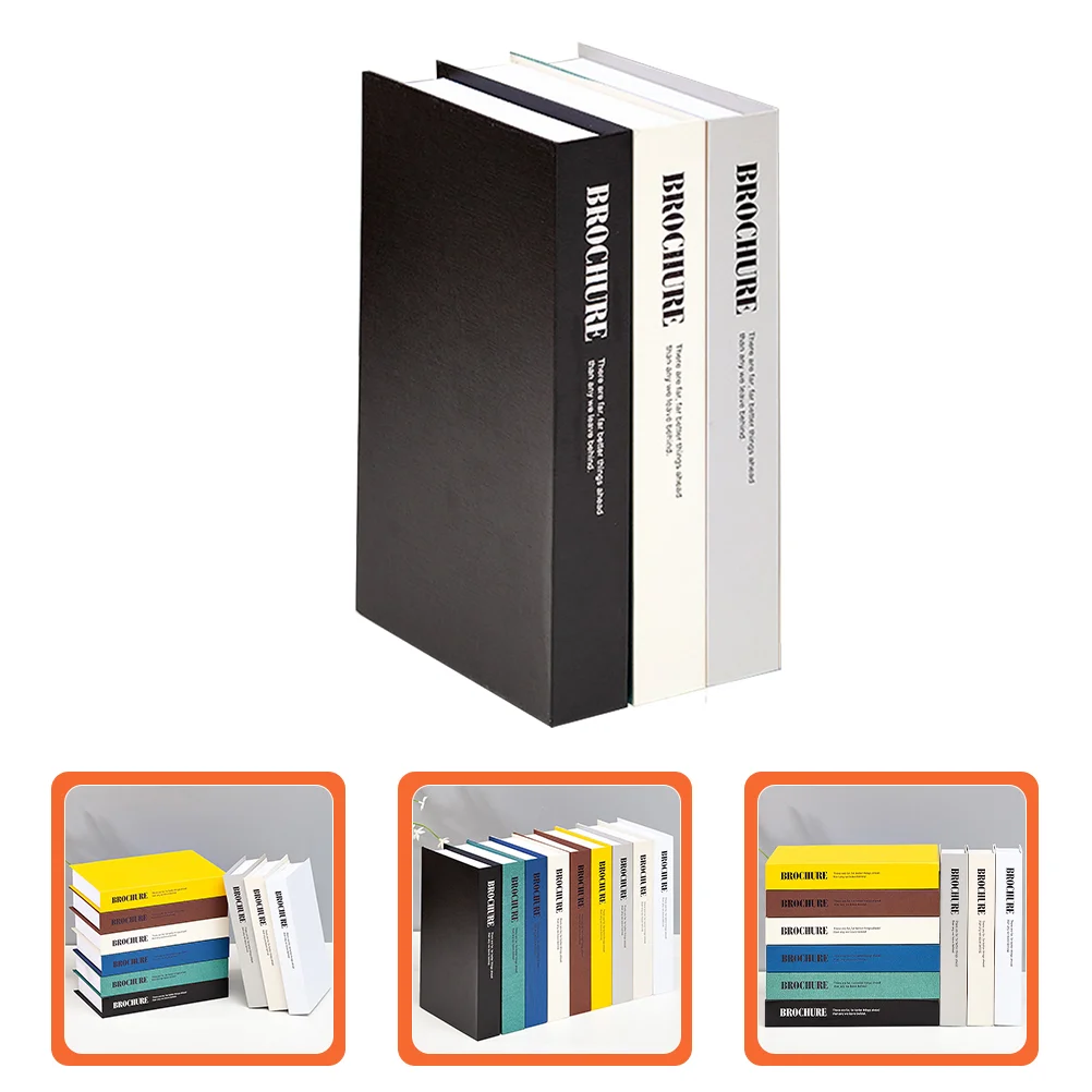 

3pcs Home Decoration Modern Fake Book Decor Props Fake Book Model Ornament